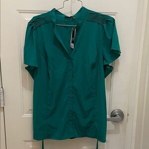 East 5th Green Button-Down Women's Shirt